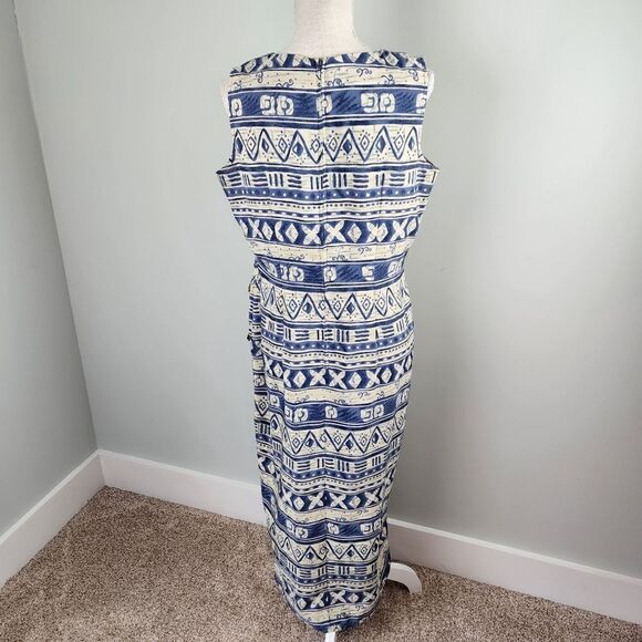 MISS DORBY SLEEVELESS AZTEC MAXI DRESS SIZE 14 - Picture 4 of 9